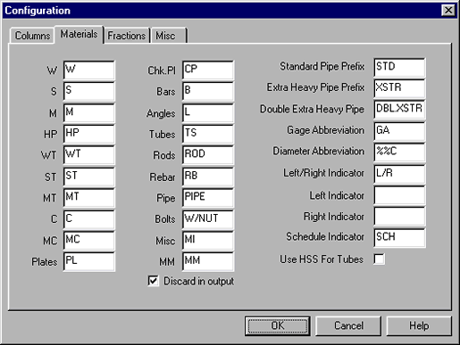  AutoCad to KISS Conversion Utility | Material Configuration